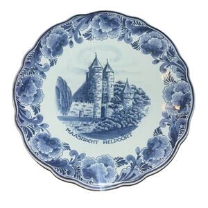 Maastricht Helpoort Delft Blue Collector Plate Walk Hanger 1959 Norelco Holland